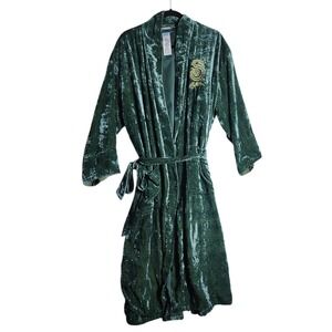 Harry Potter Slytherin Green Crushed Velvet Robe  L/XL